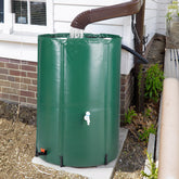HAOYYE Green 100 Gallon Folding Rain Barrel Water Collector with Durable PVC Mesh and Support Rods, Mold and Mildew Resistant, Easy to Carry and Store, Ideal for Gardens, Planter Beds, Indoor Plants, and Outdoor Watering